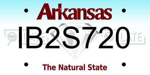 IB2S720 Arkansas License Plate