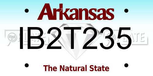 IB2T235 Arkansas License Plate