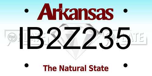 IB2Z235 Arkansas License Plate