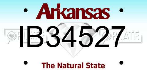IB34527 Arkansas License Plate