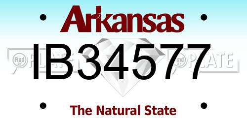 IB34577 Arkansas License Plate