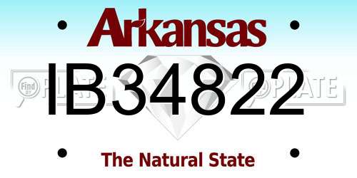 IB34822 Arkansas License Plate