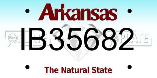 IB35682 Arkansas License Plate