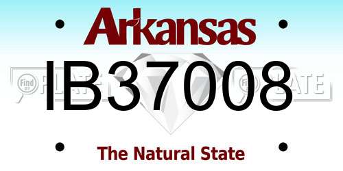 IB37008 Arkansas License Plate