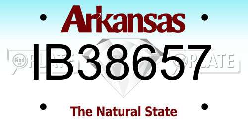 IB38657 Arkansas License Plate
