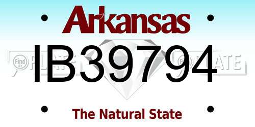 IB39794 Arkansas License Plate