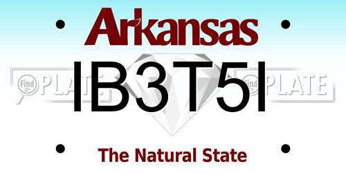 IB3T5I Arkansas License Plate