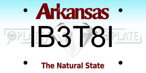 IB3T8I Arkansas License Plate