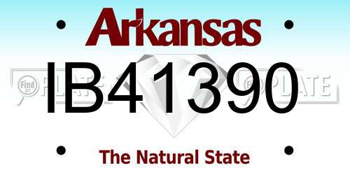 IB41390 Arkansas License Plate