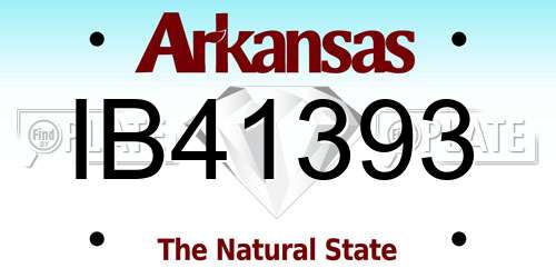 IB41393 Arkansas License Plate