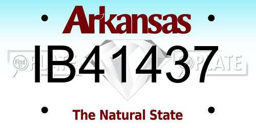 IB41437 Arkansas License Plate