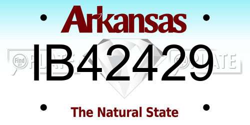IB42429 Arkansas License Plate