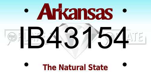 IB43154 Arkansas License Plate