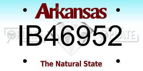 IB46952 Arkansas License Plate