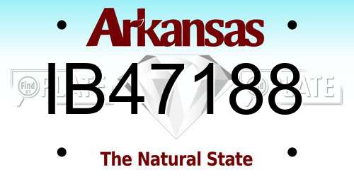 IB47188 Arkansas License Plate