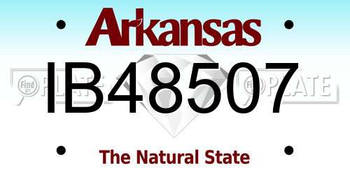 IB48507 Arkansas License Plate