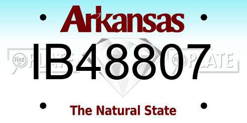IB48807 Arkansas License Plate