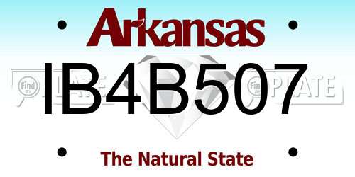 IB4B507 Arkansas License Plate