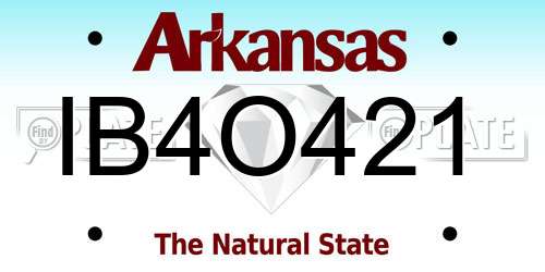 IB4O421 Arkansas License Plate