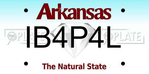 IB4P4L Arkansas License Plate