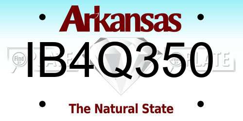 IB4Q350 Arkansas License Plate