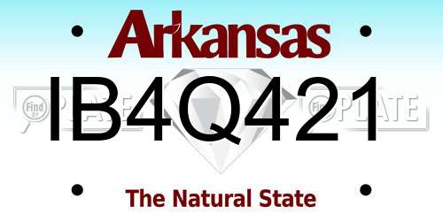 IB4Q421 Arkansas License Plate