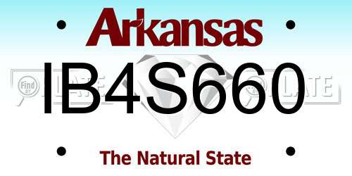 IB4S660 Arkansas License Plate