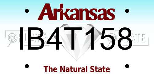 IB4T158 Arkansas License Plate