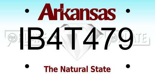 IB4T479 Arkansas License Plate