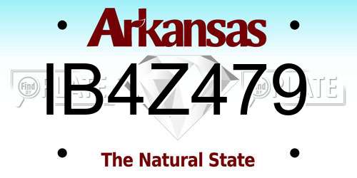 IB4Z479 Arkansas License Plate