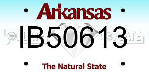 IB50613 Arkansas License Plate