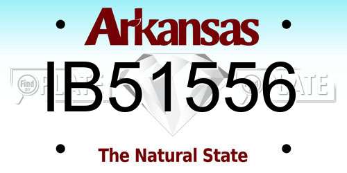 IB51556 Arkansas License Plate