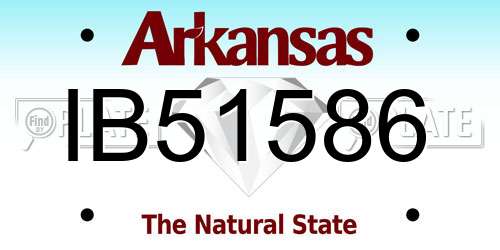 IB51586 Arkansas License Plate