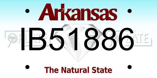 IB51886 Arkansas License Plate