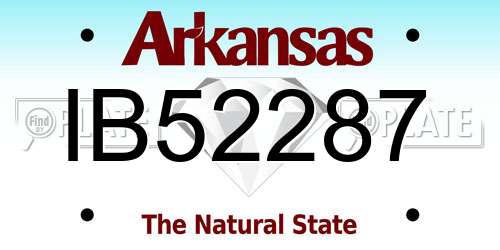 IB52287 Arkansas License Plate