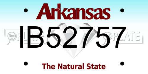 IB52757 Arkansas License Plate