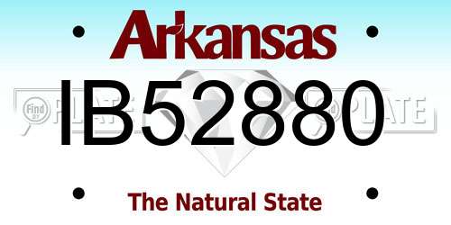 IB52880 Arkansas License Plate
