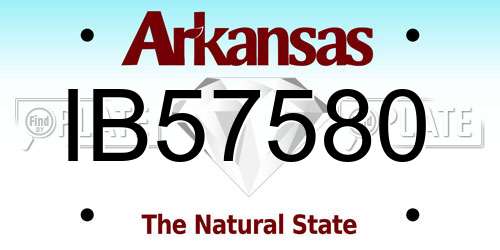 IB57580 Arkansas License Plate