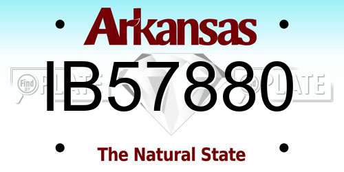 IB57880 Arkansas License Plate
