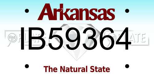 IB59364 Arkansas License Plate
