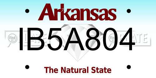 IB5A804 Arkansas License Plate