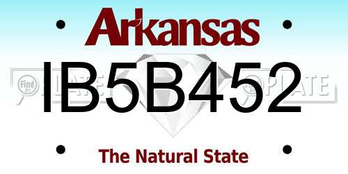 IB5B452 Arkansas License Plate