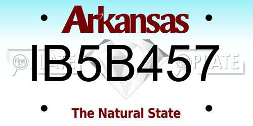 IB5B457 Arkansas License Plate