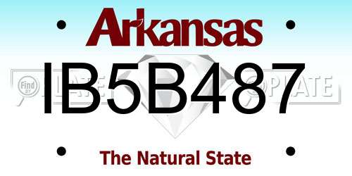 IB5B487 Arkansas License Plate