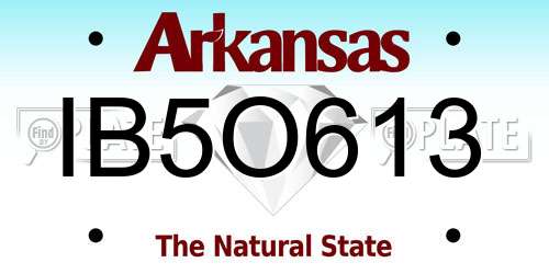 IB5O613 Arkansas License Plate