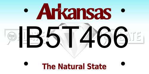 IB5T466 Arkansas License Plate