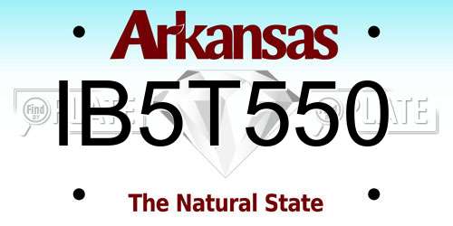 IB5T550 Arkansas License Plate