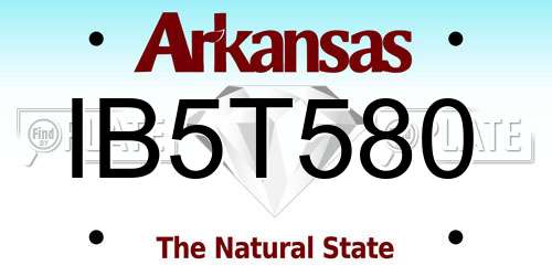 IB5T580 Arkansas License Plate