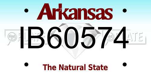 IB60574 Arkansas License Plate