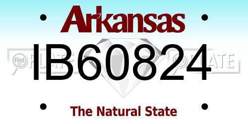 IB60824 Arkansas License Plate
